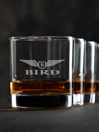 Aviation Monogram : Rocks Glasses - Engraved