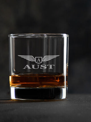 Aviation Monogram : Rocks Glasses - Engraved