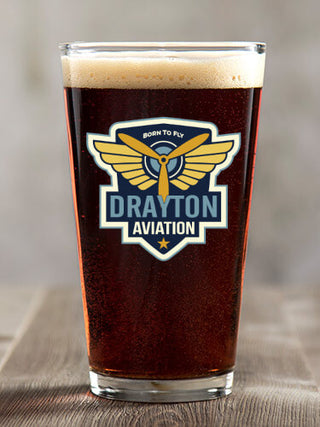 Aviation Patch : Pint Glasses - Color Printed