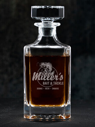 Bait and Tackle : Whiskey Decanter - Engraved