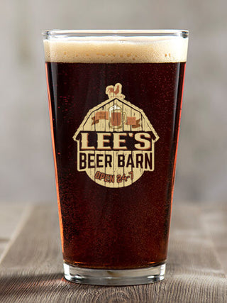 Beer Barn : Pint Glasses - Color Printed
