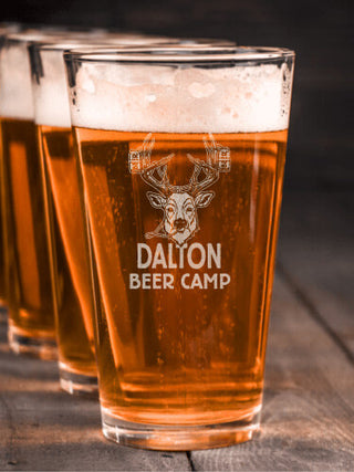 Beer Camp : Pint Glasses - Engraved