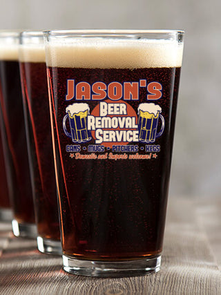 Beer Removal : Pint Glasses - Color Printed