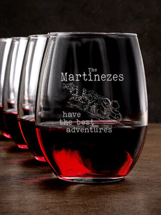Best Adventures : Stemless Wine Glasses - Engraved