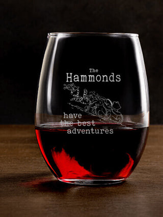 Best Adventures : Stemless Wine Glasses - Engraved
