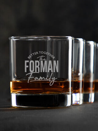 Better Together Family : Rocks Glasses - Engraved
