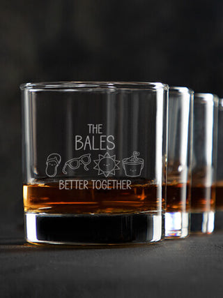 Better Together Vacation : Rocks Glasses - Engraved