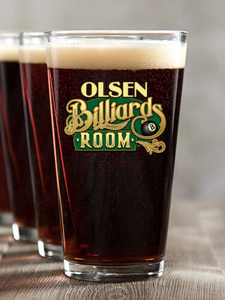 Billiards Room : Pint Glasses - Color Printed