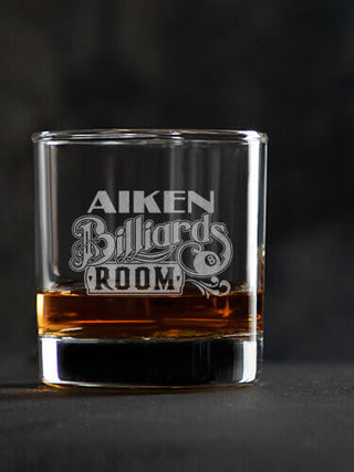 Billiards Room : Rocks Glasses - Engraved