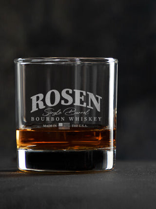 Bourbon Whiskey : Rocks Glasses - Engraved