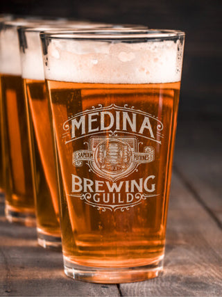 Brewing Guild : Pint Glasses - Engraved