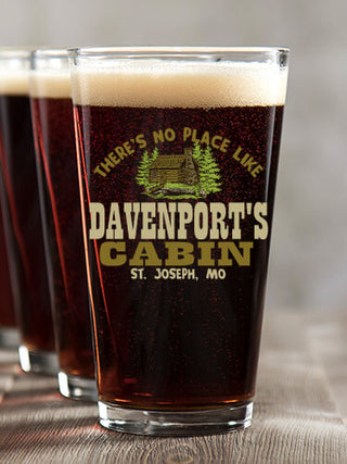 Cabin : Pint Glasses - Color Printed