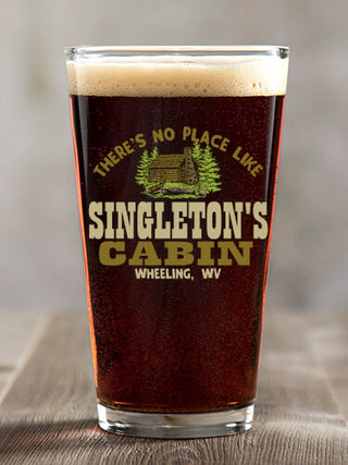 Cabin : Pint Glasses - Color Printed