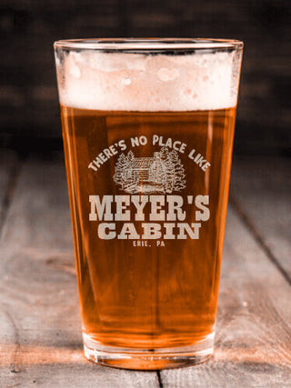 Cabin : Pint Glasses - Engraved