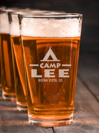 Camp : Pint Glasses - Engraved