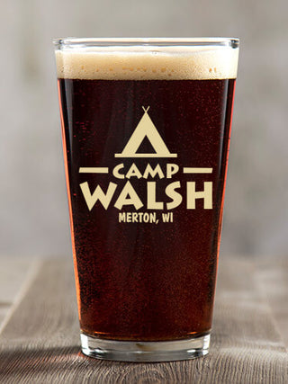 Camp : Pint Glasses - Color Printed