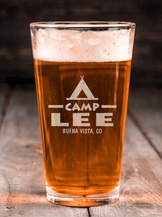 Camp : Pint Glasses - Engraved
