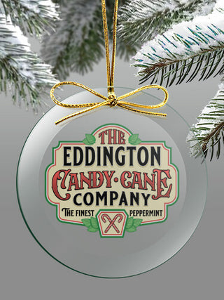Candy Cane Company : 4 Inch Round Glass Ornament