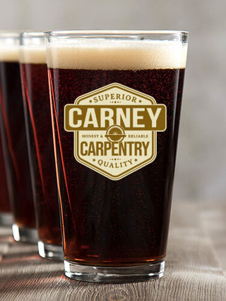 Carpentry : Pint Glasses - Color Printed