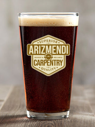 Carpentry : Pint Glasses - Color Printed