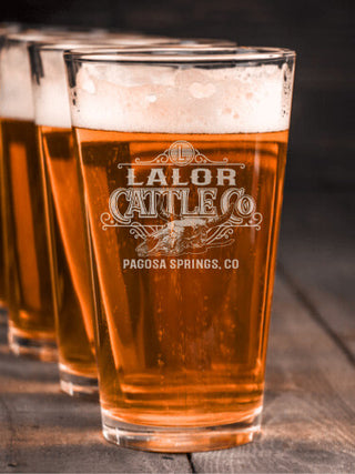 Cattle Company : Pint Glasses - Engraved