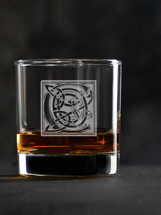 Celtic Monogram : Rocks Glasses - Engraved