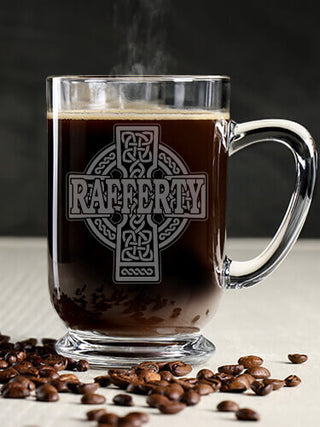 Celtic Stone Cross : Coffee Mugs - Engraved
