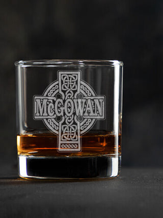Celtic Stone Cross : Rocks Glasses - Engraved