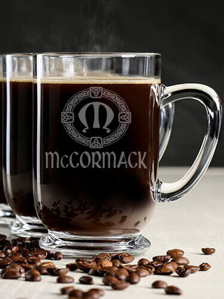 Celtic Wreath Monogram : Coffee Mugs - Engraved