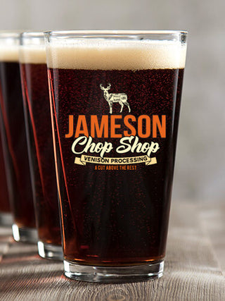 Chop Shop : Pint Glasses - Color Printed