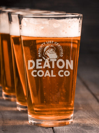 Christmas Coal Company : Pint Glasses - Engraved