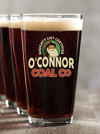 Christmas Coal Company : Pint Glasses - Color Printed