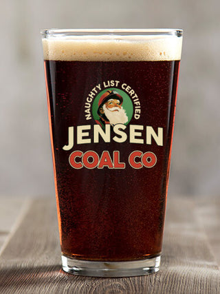 Christmas Coal Company : Pint Glasses - Color Printed