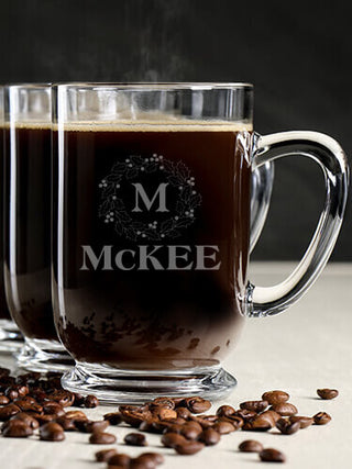 Christmas Monogram : Coffee Mugs - Engraved