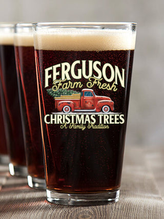 Christmas Tree Farm : Pint Glasses - Color Printed
