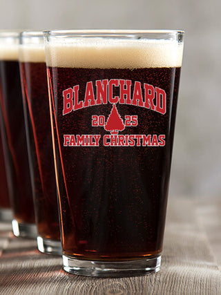 Christmas Varsity : Pint Glasses - Color Printed