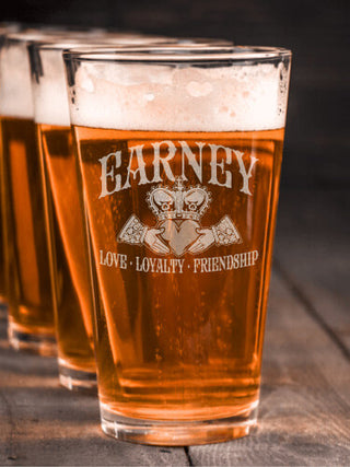 Claddagh : Pint Glasses - Engraved