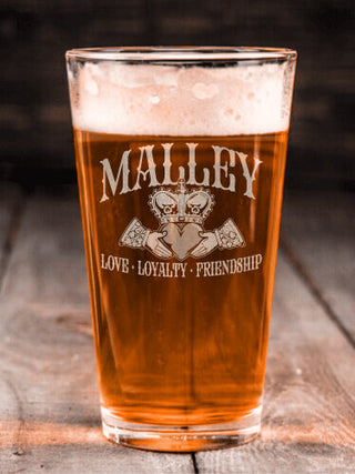 Claddagh : Pint Glasses - Engraved