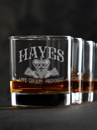 Claddagh : Rocks Glasses - Engraved