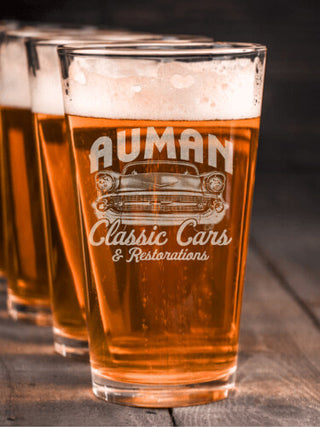 Classic Cars II : Pint Glasses - Engraved