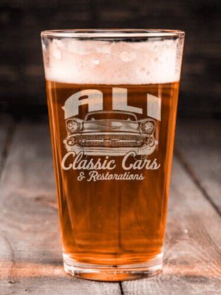 Classic Cars II : Pint Glasses - Engraved