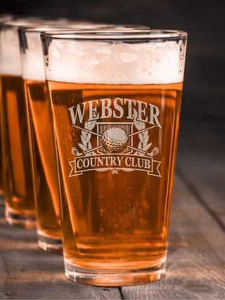 Classic Country Club : Pint Glasses - Engraved