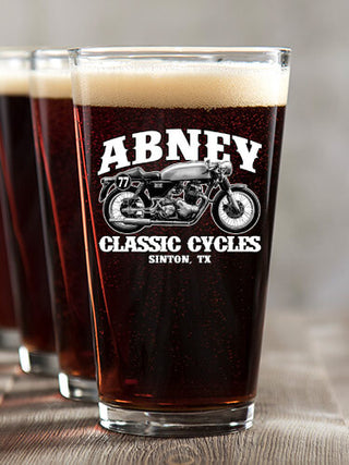 Classic Cycles : Pint Glasses - Color Printed
