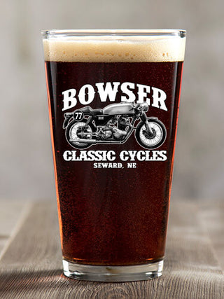 Classic Cycles : Pint Glasses - Color Printed