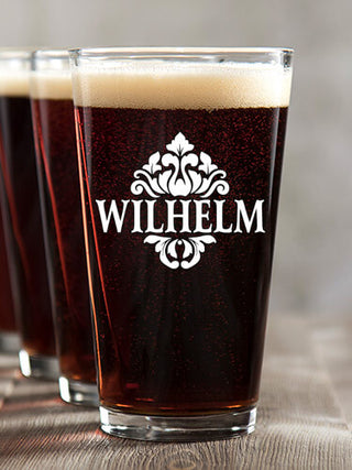 Classic Filigree : Pint Glasses - Color Printed