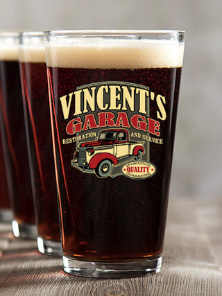 Classic Garage : Pint Glasses - Color Printed