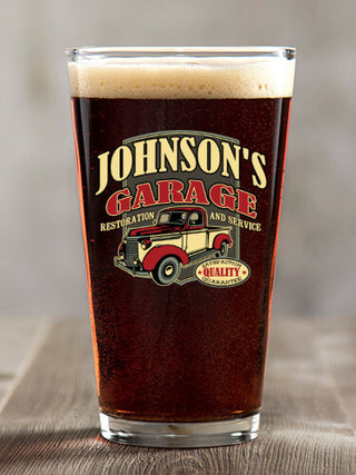 Classic Garage : Pint Glasses - Color Printed