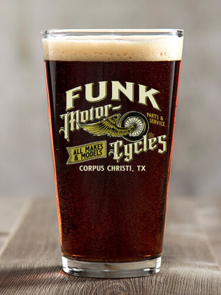 Classic Motorcycles : Pint Glasses - Color Printed