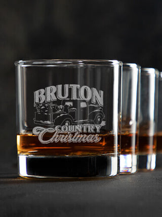 Country Christmas : Rocks Glasses - Engraved