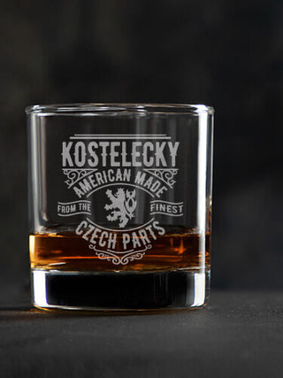 Czech Parts : Rocks Glasses - Engraved